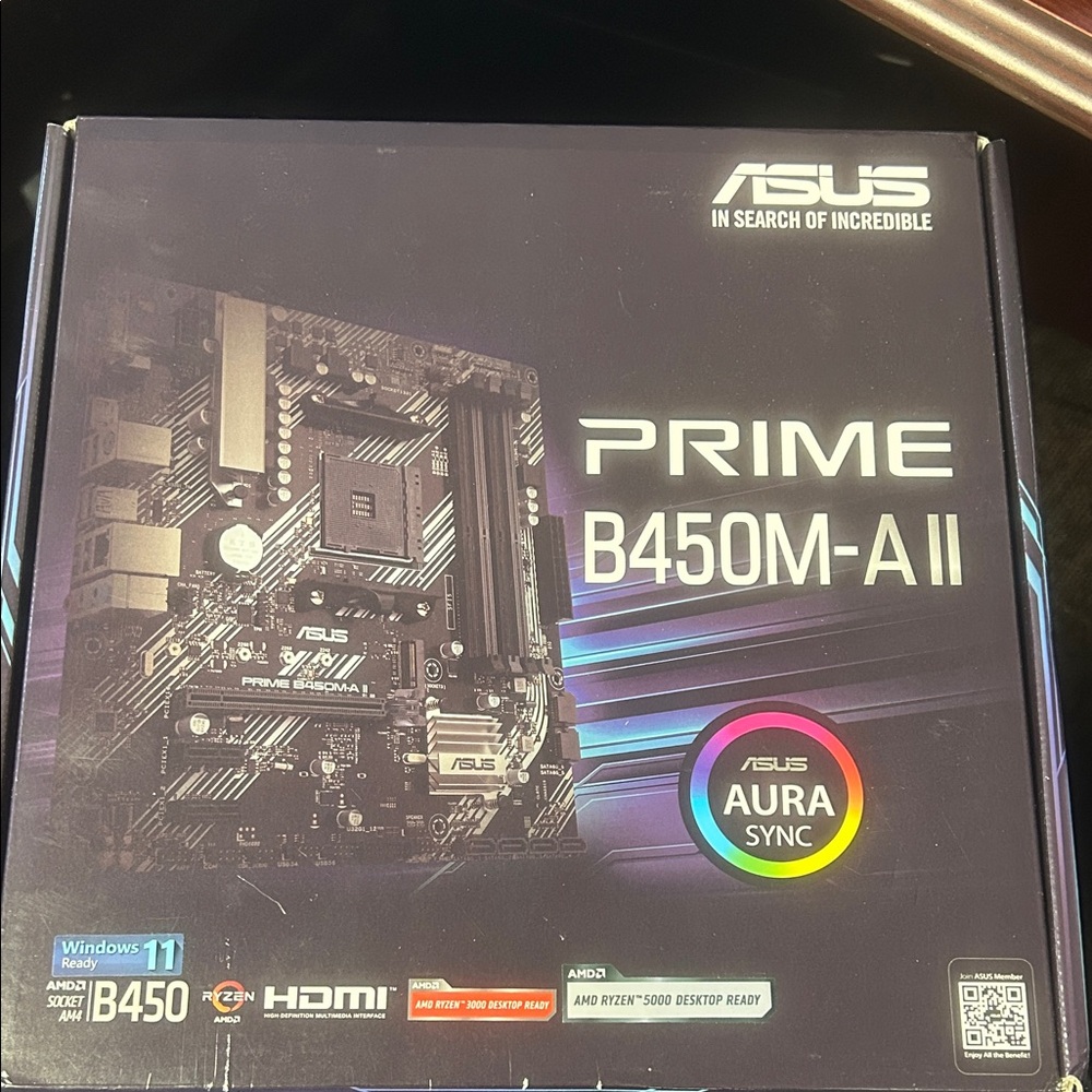 ASUS Prime B450M-A II with Aura Sync